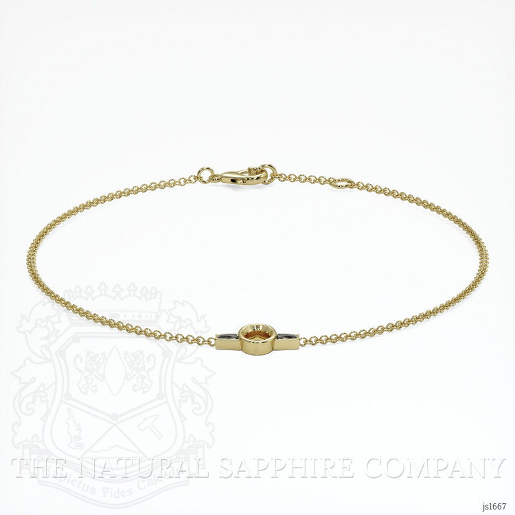 14K Yellow Gold Accent Stones Bracelet Setting