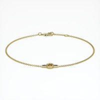 18K Yellow Gold Accent Stones Bracelet Setting Image