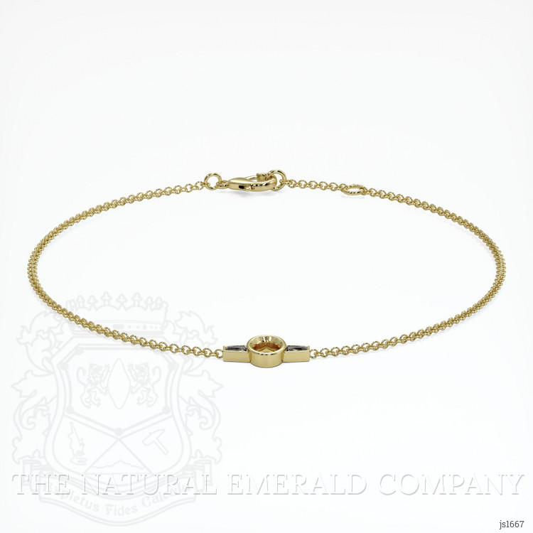 18K Yellow Gold Accent Stones Bracelet Setting