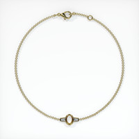 18K Yellow Gold Accent Stones Bracelet Setting Image
