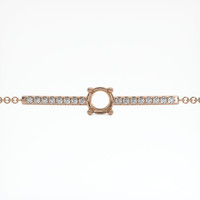 14K Rose Gold Pave Bracelet Setting Video