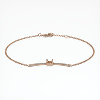 14K Rose Gold Pave Bracelet Setting Image