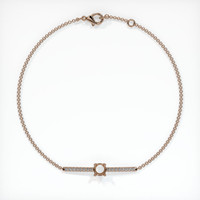 14K Rose Gold Pave Bracelet Setting Image