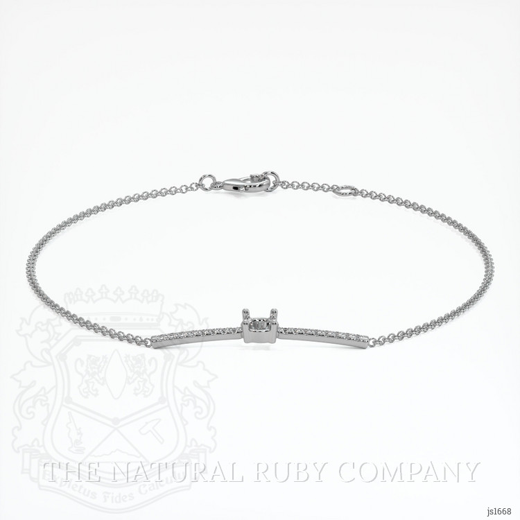 14K White Gold Pave Bracelet Setting
