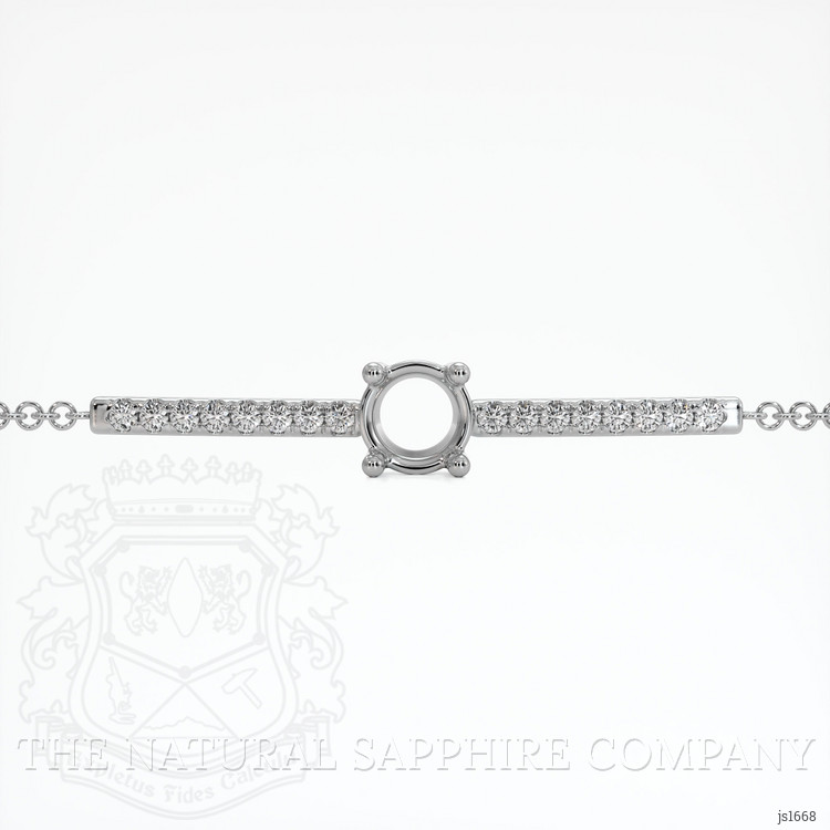 18K White Gold Pave Bracelet Setting