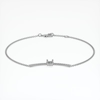 18K White Gold Pave Bracelet Setting Image