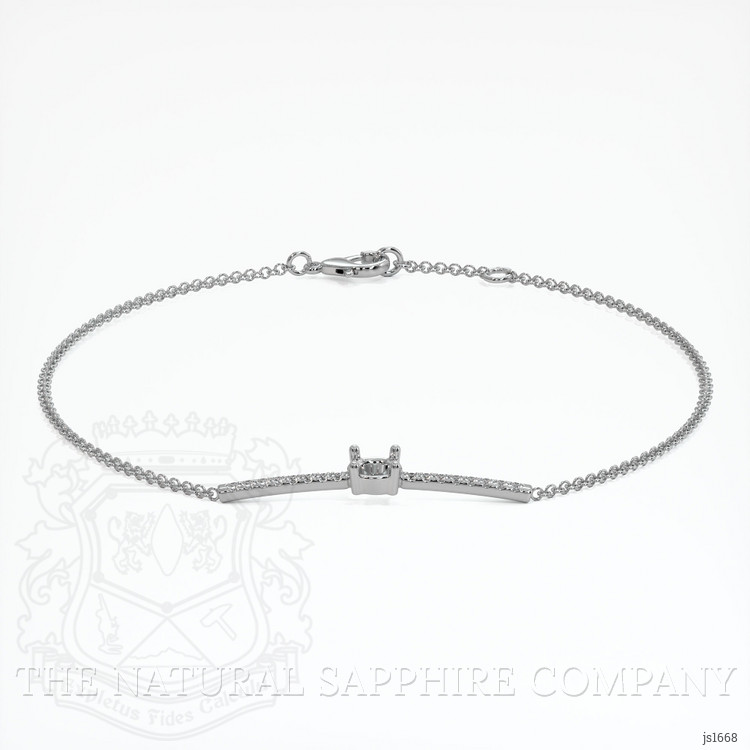 18K White Gold Pave Bracelet Setting