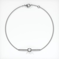 18K White Gold Pave Bracelet Setting Image