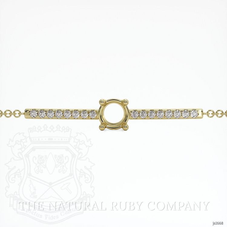 14K Yellow Gold Pave Bracelet Setting