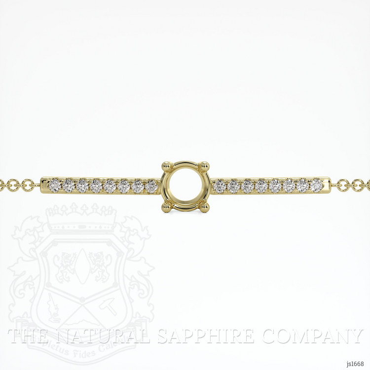 14K Yellow Gold Pave Bracelet Setting