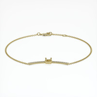 14K Yellow Gold Pave Bracelet Setting Image