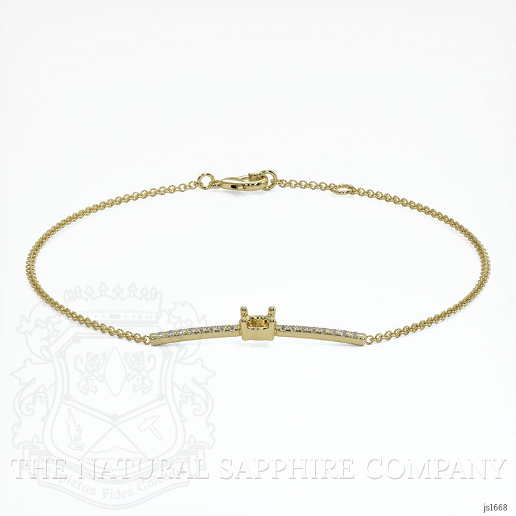 14K Yellow Gold Pave Bracelet Setting