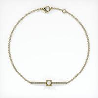 14K Yellow Gold Pave Bracelet Setting Image