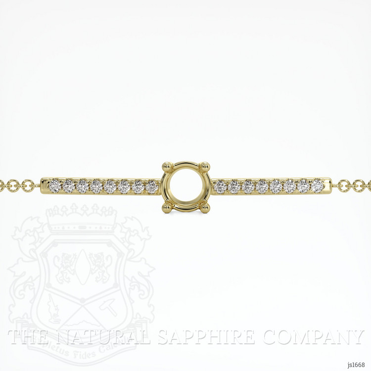 18K Yellow Gold Pave Bracelet Setting