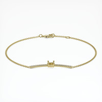 18K Yellow Gold Pave Bracelet Setting Image