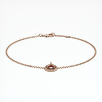 14K Rose Gold Pave Bracelet Setting Image