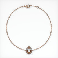 14K Rose Gold Pave Bracelet Setting Image