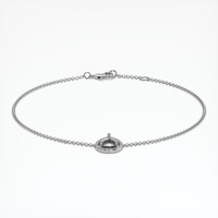 14K White Gold Pave Bracelet Setting Image
