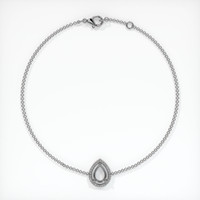 14K White Gold Pave Bracelet Setting Image