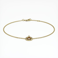 14K Yellow Gold Pave Bracelet Setting Image