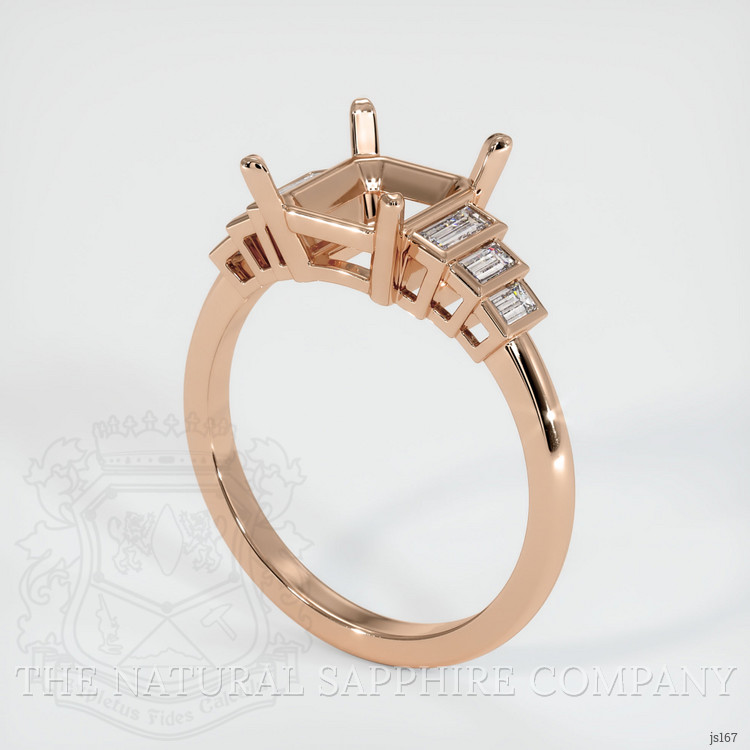18K Rose Gold Antique Style Ring Setting