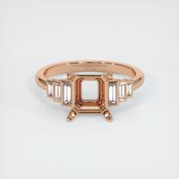 18K Rose Gold Antique Style Ring Setting Image