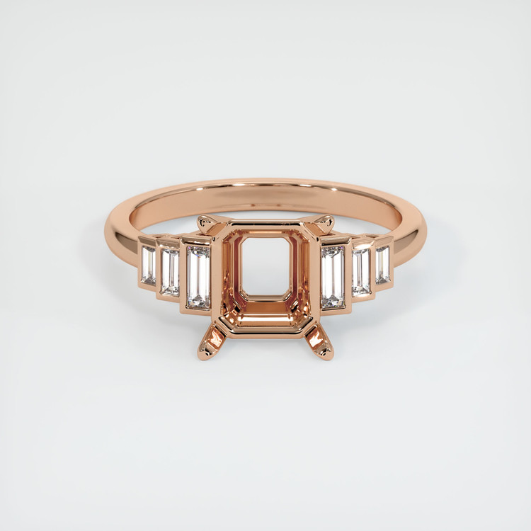 18K Rose Gold Antique Style Ring Setting