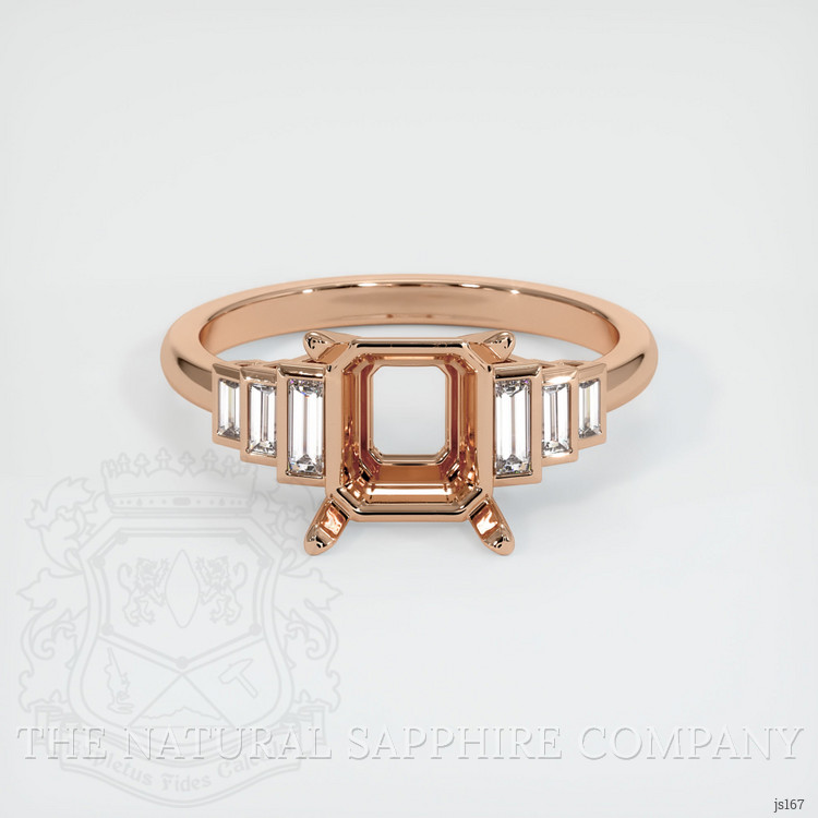 18K Rose Gold Antique Style Ring Setting