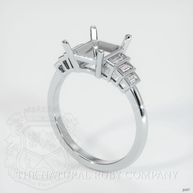 10K White Gold Antique Style Ring Setting