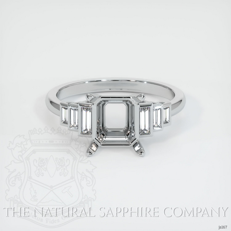 14K White Gold Antique Style Ring Setting