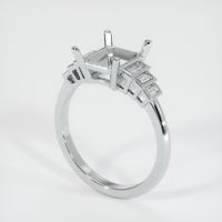 18K White Gold Antique Style Ring Setting Video
