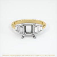 18K White & Yellow Antique Style Ring Setting Image