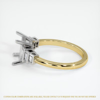 18K White & Yellow Antique Style Ring Setting Image