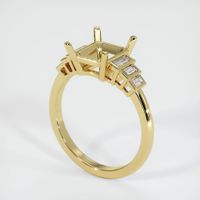 Antique Style Andesine Ring 0.66 Ct., 18K Yellow Gold Combination Setting