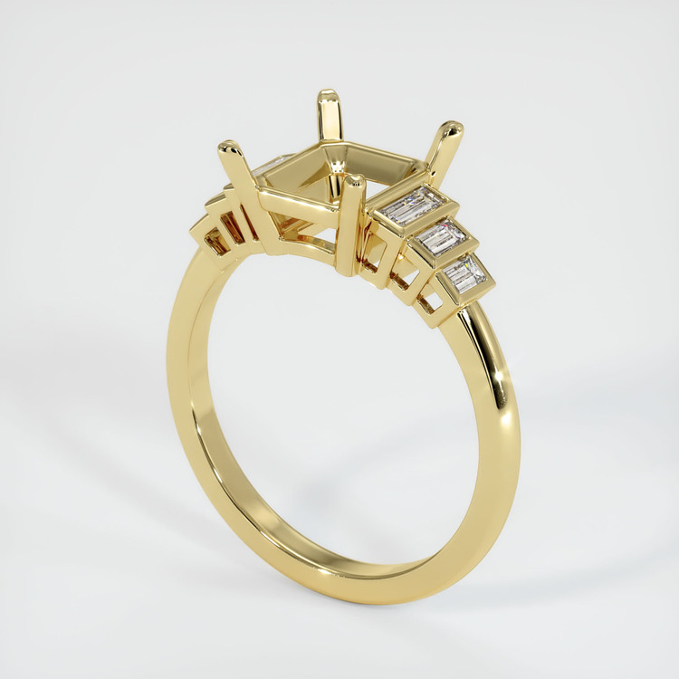 18K Yellow Gold Antique Style Ring Setting