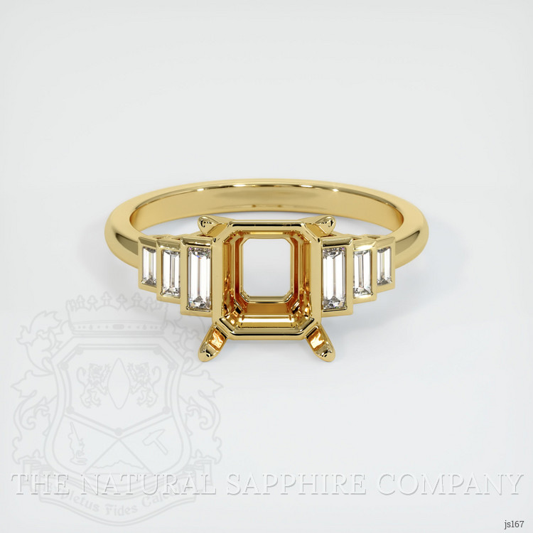 18K Yellow Gold Antique Style Ring Setting
