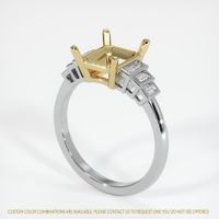 14K Yellow & White Antique Style Ring Setting Video