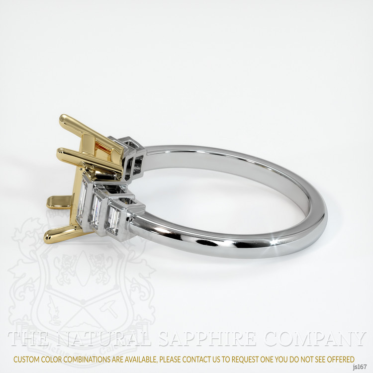 14K Yellow & White Antique Style Ring Setting