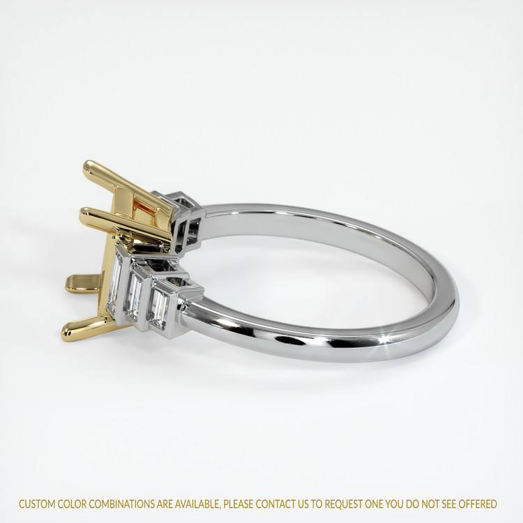 14K Yellow & White Antique Style Ring Setting