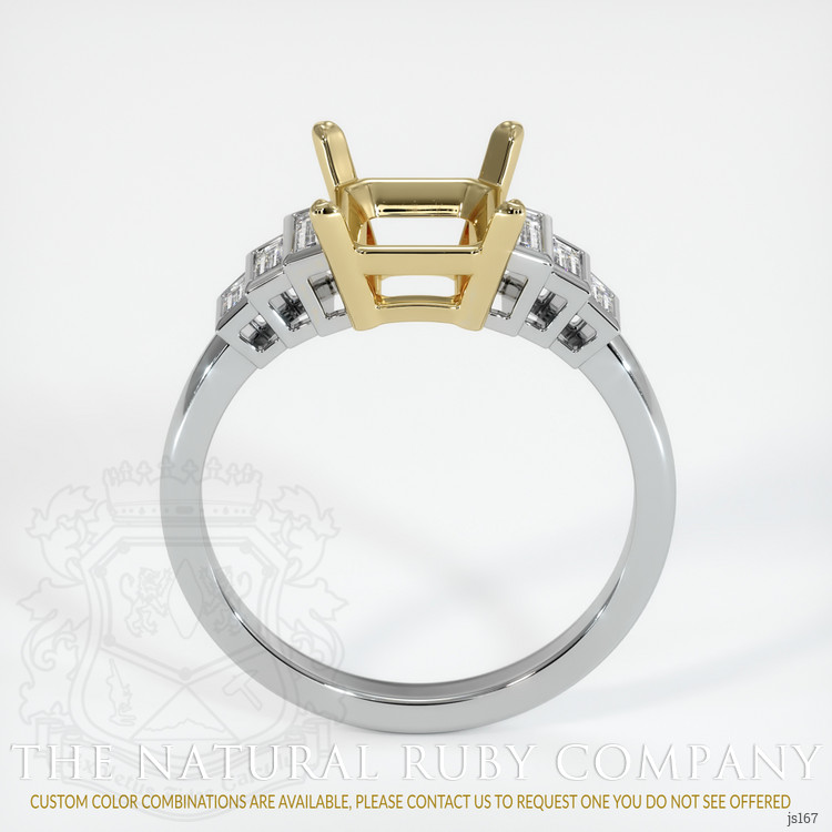 14K Yellow & White Antique Style Ring Setting