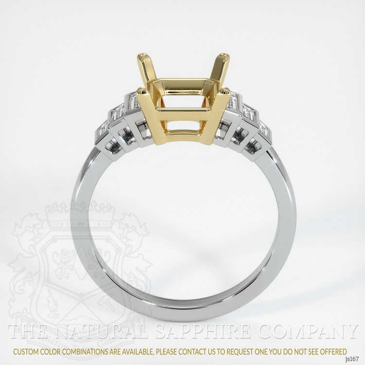 14K Yellow & White Antique Style Ring Setting