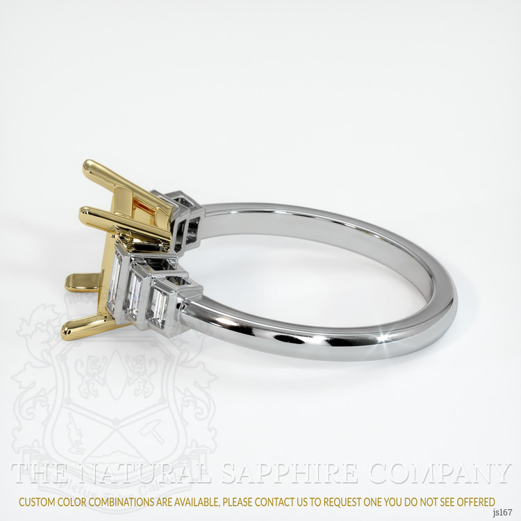 18K Yellow & White Antique Style Ring Setting