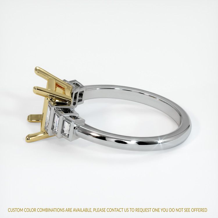 18K Yellow & White Antique Style Ring Setting