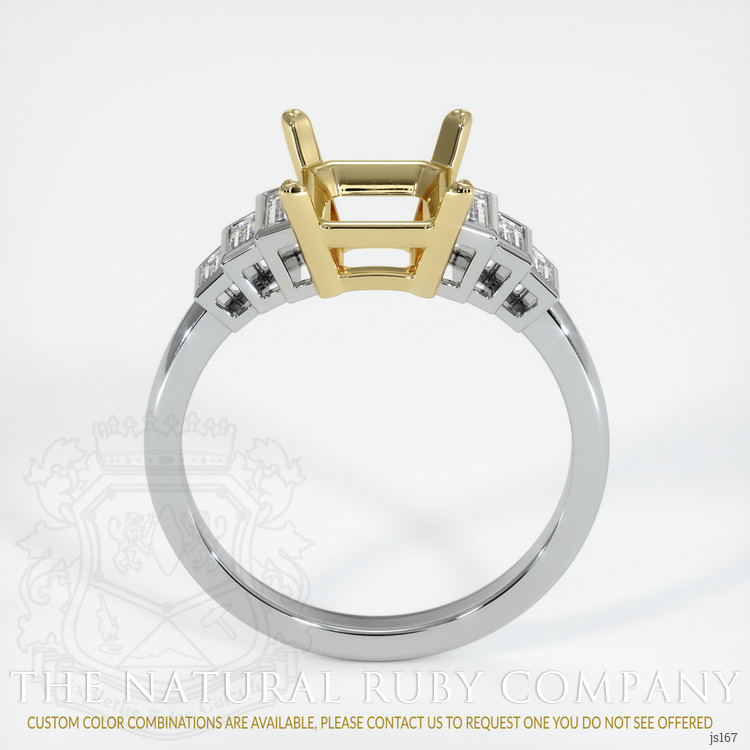 18K Yellow & White Antique Style Ring Setting
