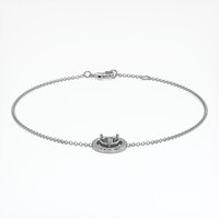 14K White Gold Pave Bracelet Setting Image