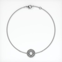 14K White Gold Pave Bracelet Setting Image
