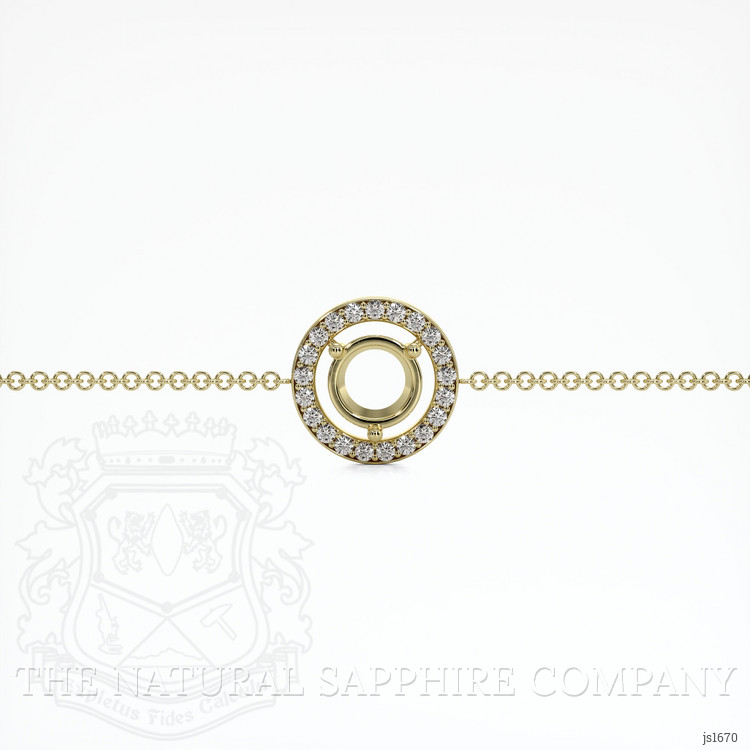 14K Yellow Gold Pave Bracelet Setting