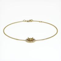 14K Yellow Gold Pave Bracelet Setting Image