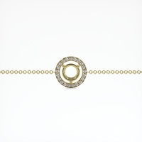 18K Yellow Gold Pave Bracelet Setting Image