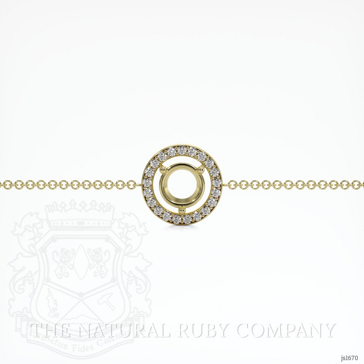 18K Yellow Gold Pave Bracelet Setting